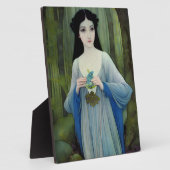 Illustration der schönen Frau im Wald Fotoplatte (Seite)