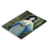 Illustration der schönen Frau im Wald Notizblock (Linke Seite)