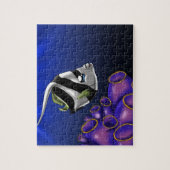 Illustration der Schwarzen und Weißen Fischkoralle Puzzle (Vertikal)