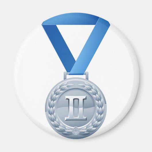 Illustration der Silbermedaille Magnet (Vorne)