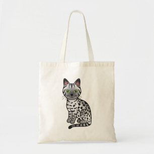 Illustration der silbernen ägyptischen Mau-Katze Tragetasche