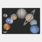 Illustration der Solarsystemplaneten Geschenkpapier Set (Vorderseite 2)