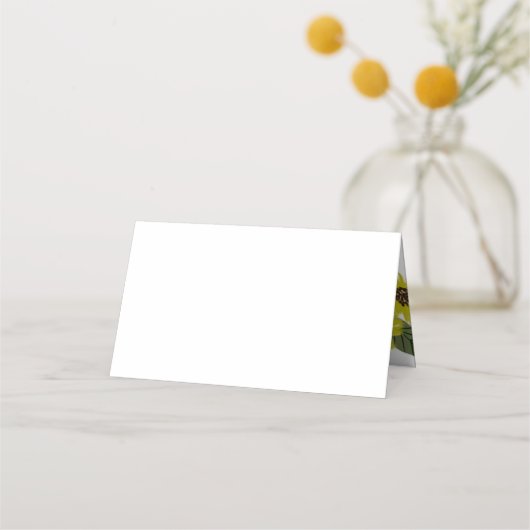 Illustration der Sonnenblumen Botanisches Hochzeit Platzkarte (Rückseite)