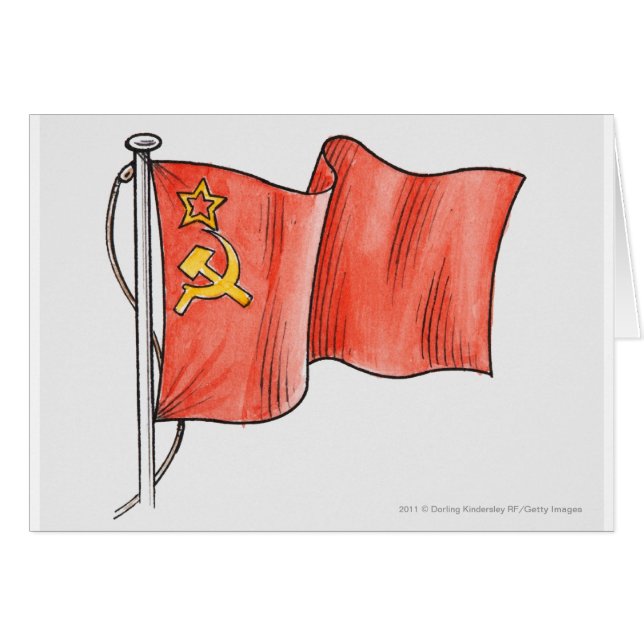 Illustration der sowjetischen Flagge (Vorderseite (Horizontal))