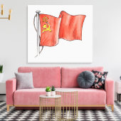 Illustration der sowjetischen Flagge Leinwanddruck (Insitu (Wohnzimmer))