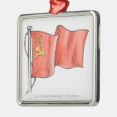 Illustration der sowjetischen Flagge Silbernes Ornament (Links)