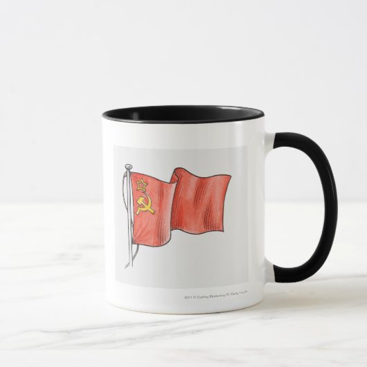 Illustration der sowjetischen Flagge Tasse (Rechts)
