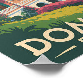 Illustration der Strände der Dominikanischen Repub Poster (Ecke)