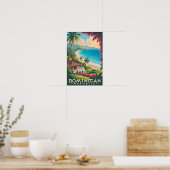 Illustration der Strände der Dominikanischen Repub Poster (Küche)