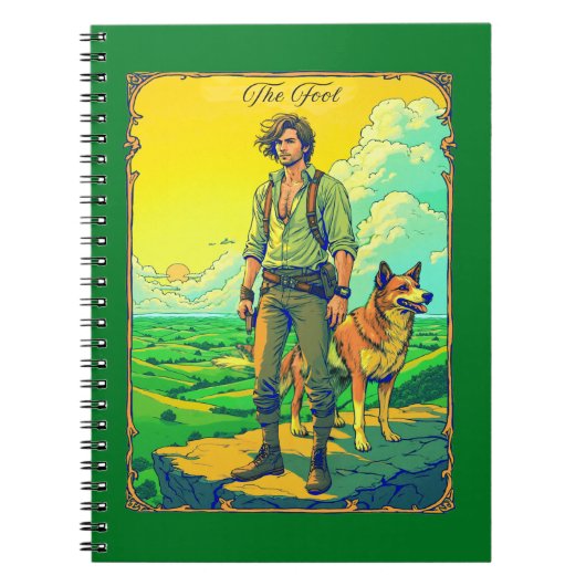 Illustration der Tarot-Karte, der Dummkopf Notizblock (Vorderseite)