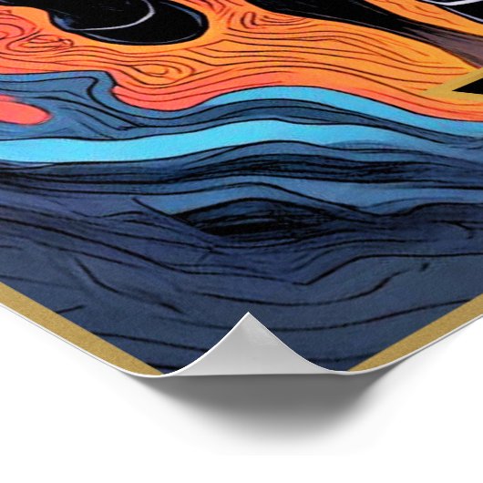 Illustration der Tarot-Karte, der Wagen Poster (Ecke)