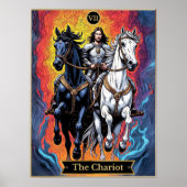 Illustration der Tarot-Karte, der Wagen Poster (Vorne)