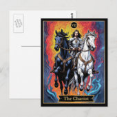 Illustration der Tarot-Karte, der Wagen Postkarte (Vorne/Hinten)