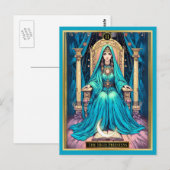 Illustration der Tarot-Karte, die Hohepriesterin Postkarte (Vorne/Hinten)