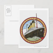 Illustration der Titanic Postkarte (Vorne/Hinten)