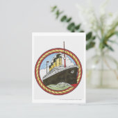 Illustration der Titanic Postkarte (Stehend Vorderseite)