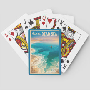 Illustration der Toten Meer Reise Kunst Vintage Spielkarten