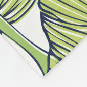 Illustration der tropischen Inselblätter/Vintag Fleecedecke (Ecke)