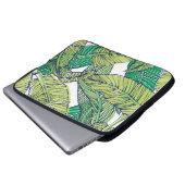 Illustration der tropischen Inselblätter/Vintag Laptopschutzhülle (Vorne Knopf)