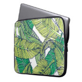 Illustration der tropischen Inselblätter/Vintag Laptopschutzhülle (Vorderseite Links)
