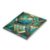 Illustration der verketteten Glasschildkröte Fliese (Seite)