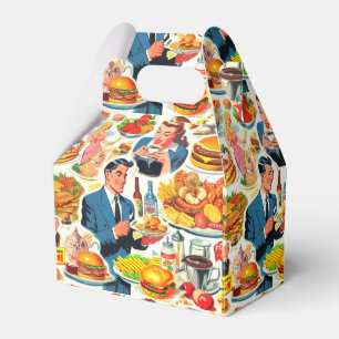 Illustration der Vintagen 50er-Jahre-Food-Comic Geschenkschachtel