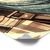 Illustration der Vintagen amerikanischen Pit Bull Poster (Ecke)