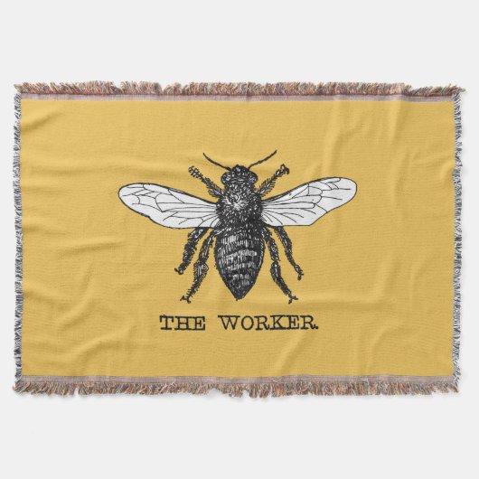 Illustration der Vintagen Arbeiterbiene Decke (Vorderseite)