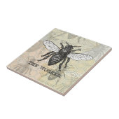 Illustration der Vintagen Arbeiterbiene Fliese (Seite)