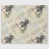 Illustration der Vintagen Arbeiterbiene Geschenkpapier (Flach)