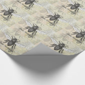 Illustration der Vintagen Arbeiterbiene Geschenkpapier (Ecke)
