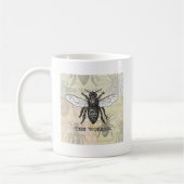 Illustration der Vintagen Arbeiterbiene Kaffeetasse (Links)