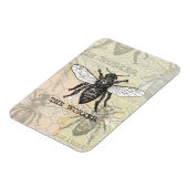 Illustration der Vintagen Arbeiterbiene Magnet (Linke Seite)
