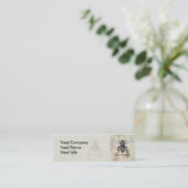 Illustration der Vintagen Arbeiterbiene Mini Visitenkarte (Stehend Vorderseite)