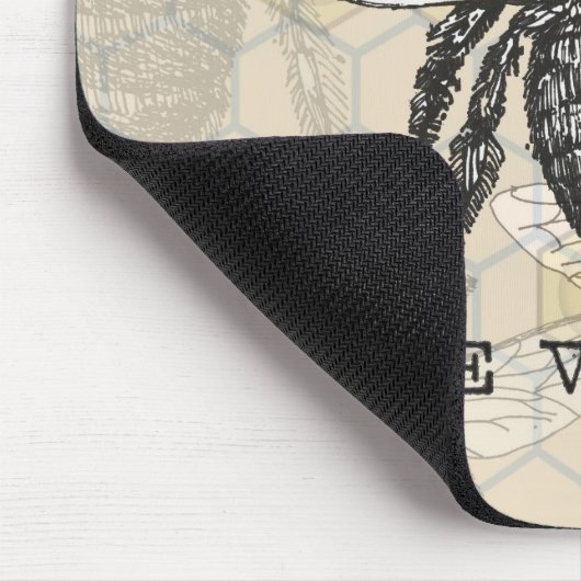 Illustration der Vintagen Arbeiterbiene Mousepad (Ecke)