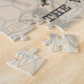 Illustration der Vintagen Arbeiterbiene Puzzle (Seite)