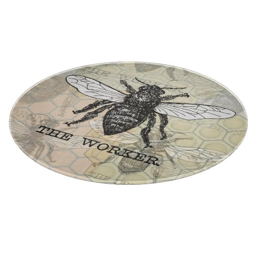 Illustration der Vintagen Arbeiterbiene Schneidebrett (Ecke)