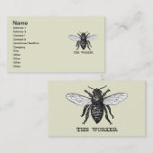 Illustration der Vintagen Arbeiterbiene Visitenkarte (Vorne/Hinten)