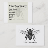 Illustration der Vintagen Arbeiterbiene Visitenkarte (Vorne/Hinten)