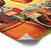 Illustration der Vintagen Bier Poster (Ecke)