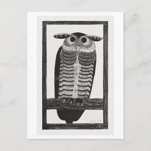 Illustration der Vintagen Hornhaut Postkarte (Vorderseite)