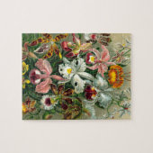 Illustration der Vintagen Orchideen Puzzle (Horizontal)