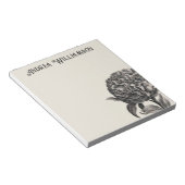 Illustration der Vintagen Peony-Blume Personalisie Notizblock (angewinkelt)