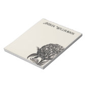 Illustration der Vintagen Peony-Blume Personalisie Notizblock (Rotiert)