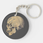 Illustration der Vintagen Schädelanatomie Schlüsselanhänger (Rückseite)