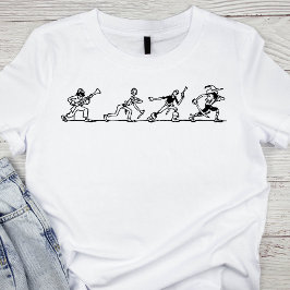 Illustration der Vintagen Schwarz-Weiß-Piraten-Gru T-Shirt