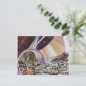 Illustration der Vintagen Weltraumkolonie Postkarte (Stehend Vorderseite)
