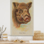 Illustration der Vintagen Wildschweine (1888) Poster (Küche)