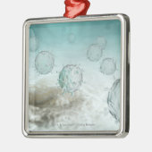 Illustration der Vogelgrippezellen Silbernes Ornament (Links)