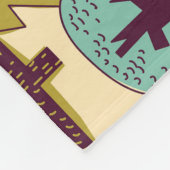 Illustration der Waldfarbdoodle-Bäume Fleecedecke (Ecke)